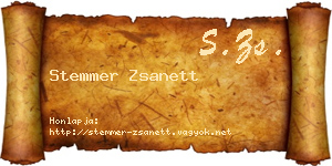 Stemmer Zsanett névjegykártya